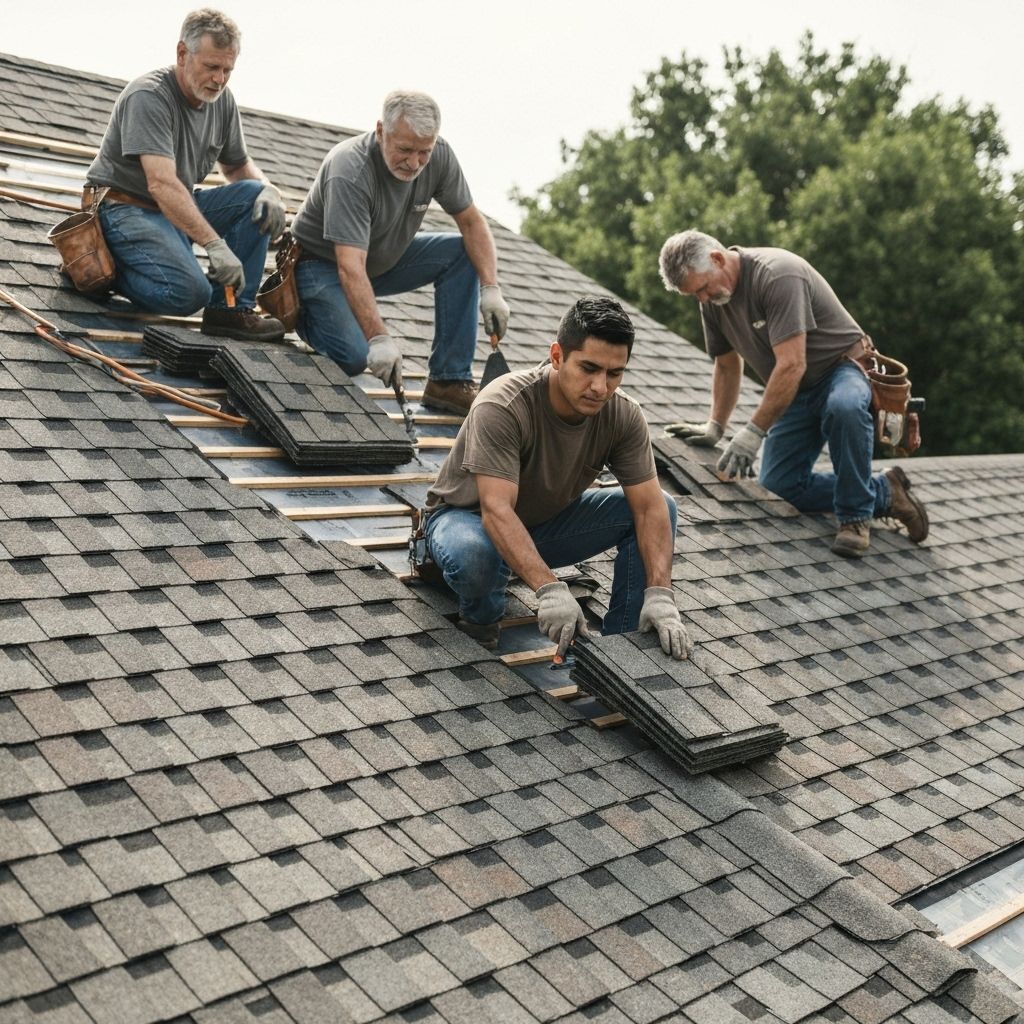 Contractor weighing roof repair against full roof replacement